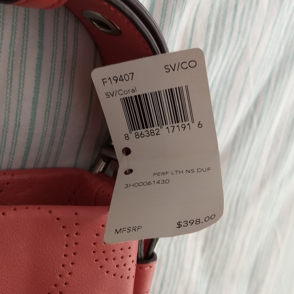 NWT Coach Perforated Leather Hobo Purse F19407 - Picture 3 of 8